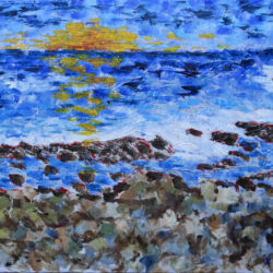 Coucher de soleil sur les rochers