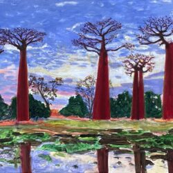 Baobabs-rouges Acrylique